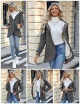 Voqeen Womens Zip Up Hoodies Fleece Jackets Oblique Zipper Hoody Sweatshirt Coat Fall Outfits Sweaters with Pockets(Dark Grey,M)