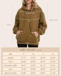 ROSYLINE Womens Hoodies Oversized Fleece Sweatshirts for Women Long Sleeve Pullover Hoodies with Pocket Brown M