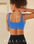SIMIYA Sports Bras for Women, Seamless Wireless Yoga Comfort Stretchy Sports Bra with Removable Pads for Workout Running