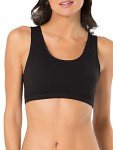 Fruit of the Loom Women's Built Up Tank Style Sports Bra Value Pack, Black/White/White/Heather Grey 4-Pack, 36