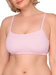 Fruit of the Loom Women's Spaghetti Strap Cotton Pullover Sports Bra Value Pack, Sand/White/Heather Grey/Black/Blushing Rose/Charcoal, 38