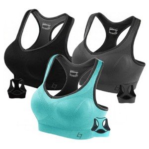 FITTIN Sports Bras for Women Padded - Racerback Seamless Workout Bras for Yoga Gym Fitness