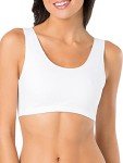 Fruit of the Loom Women's Built-Up Sports Bra, Black/White/Heather Grey, 38 (Pack of 6)