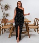 Elegant One-Shoulder Sequin Mermaid Cocktail Dress