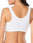 Fruit of the Loom Women's Built-Up Sports Bra, Black/White/Heather Grey, 38 (Pack of 6)