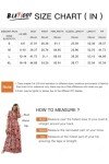 BLENCOT Women's Floral Deep V Neck Maxi Dress