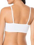 Fruit of the Loom Women's Spaghetti Strap Cotton Pullover Sports Bra Value Pack, Black/White/White/Heather Grey 4-Pack, 36