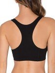 Fruit of the Loom Womens Built Up Tank Style Sports Bra, Blue Gem Heather with Black/White/Black Hue, 38