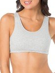 Fruit of the Loom Women's Built-Up Sports Bra, Black/White/Heather Grey, 38 (Pack of 6)