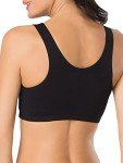 Fruit of the Loom Women's Built-Up Sports Bra, Black/White/Heather Grey, 38 (Pack of 6)