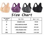 INIBUD Women's Sports Bra Post-Surgery Bra Zip Bra Zipper Front Wirefree Removable Pads Yoga Bra Zip Sports Bra (4 Pack (Bbpg), X-Large)
