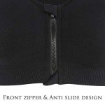 INIBUD Women's Sports Bra Post-Surgery Bra Zip Bra Zipper Front Wirefree Removable Pads Yoga Bra Zip Sports Bra (4 Pack (Bbpg), X-Large)