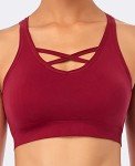 ANGOOL Strappy Sports Bras for Women,Medium Support Wirefree Yoga Bra Activewear 3 Pack XL