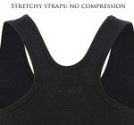 INIBUD Women's Sports Bra Post-Surgery Bra Zip Bra Zipper Front Wirefree Removable Pads Yoga Bra Zip Sports Bra (4 Pack (Bbpg), X-Large)