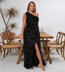 Elegant One-Shoulder Sequin Mermaid Cocktail Dress