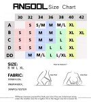 ANGOOL Strappy Sports Bras for Women,Medium Support Wirefree Yoga Bra Activewear 3 Pack XL