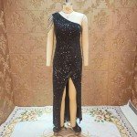 Elegant One-Shoulder Sequin Mermaid Cocktail Dress