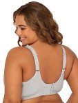 Fruit of the Loom Women's Wireless Cotton Bra, Heather Grey, 42DD