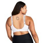 Under Armour Womens Infinity High Impact Sports Bra, (100) White / / Black, (Large) A/C