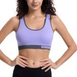 DEVECCO Racerback Sports Bras for Women Medium Support Wireless Padded Full Coverage Workout Bra Multipack