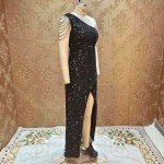 Elegant One-Shoulder Sequin Mermaid Cocktail Dress