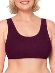 Fruit of the Loom Women's Built Up Tank Style Sports Bra, Black/Heather Grey/Olive/Purple/Lilac/Dusk, 38