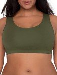 Fruit of the Loom Women's Built Up Tank Style Sports Bra, Black/Heather Grey/Olive/Purple/Lilac/Dusk, 38