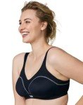Wonderbra Womens High Impact Wire-free Sports Bra, Black, 36C US