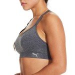 PUMA Women Sports Bra, 3-Pack (Black/White/Grey, Large)