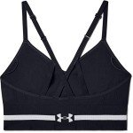 Under Armour Women's Seamless Low Impact Long Sports Bra, Black (001)/Halo Gray, X-Large