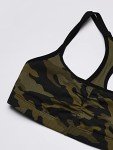 Fruit of the Loom Women's Spaghetti Strap Cotton Pull Over 3 Pack Sports Bra in Fashion Colors, Camo/White/Charcoal with Black, 36
