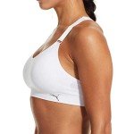 PUMA Women Sports Bra, 3-Pack (Black/White/Grey, Large)
