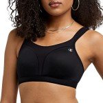 Champion Women's Spot Comfort Full Support Sports Bra, Black, 36D