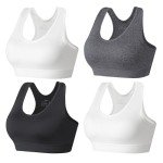 haibibee Sports Bras for Women, Wireless Workout Bras with Removable Padded, Yoga Bras Support for Fitness