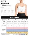 QUEENIEKE Sports Bras for Women Y Back Breathable Padded Wide Strap Medium Support Yoga Bra White M