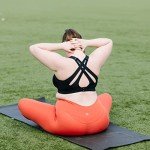 Yvette Sports Bras for Women, Adjustable Criss-Cross Back High Impact for Running, M+ Black