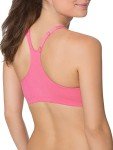 Fruit of the Loom Women's 3 Pack Shirred Front Sports Bra, Neon Pink Heather/White/Grey Heather, 40