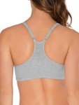 Fruit of the Loom Women's 3 Pack Shirred Front Sports Bra, Neon Pink Heather/White/Grey Heather, 40