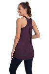 TAIPOVE Black Tank Top Long Tank Top for Women Cotton Undershirts Mesh Racerback Tanks Sleeveless Shirts 2 Packs