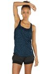 icyzone Workout Tank Tops Built in Bra - Women's Strappy Athletic Yoga Tops, Exercise Running Gym Shirts (M, Royal Blue)