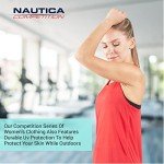 Nautica Competition 3 Pack Workout Tank Tops for Women Active Athletic Gym Workout Running Exercise Yoga Dry-Fit Fabric, Navy, Red, White, Small