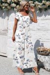 MOLERANI Floral Maxi Dress with Tulip Sleeves