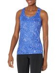 Amazon Essentials Women's Tech Stretch Racerback Tank Top (Available in Plus Size), Pack of 2, Black/Blue Marble, Small