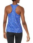 Amazon Essentials Women's Tech Stretch Racerback Tank Top (Available in Plus Size), Pack of 2, Black/Blue Marble, Small