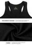 Cosy Pyro 4 Pack Cotton Crop Racerback Tank Tops for Women Basic Workout Crop Tanks Sleeveless Cropped Sport Shirts Black/Dark Gray/Blue/Wine L