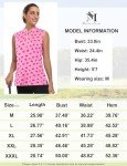 Misyula Athletic Tank Tops for Women,Quarter Zip UV Protection Dry Fit Golf Shirts Relaxed Fit Sleeveless Moisture Wicking Comfortable Tennis Workout Active Wear Outfits Heart Pink L
