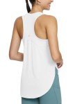 BALEAF Womens Yoga Tops Racerback Tank Loose Fit Workout Top Lightweight Sleeveless with Side Split Long Shirts Soft Breathable Shirt for Athletic Gym Exercise Casual White L