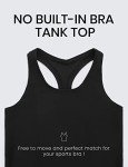 CRZ YOGA Women's Butterluxe Workout Tank Tops Racerback Tank Yoga Sleeveless Top Camisole Athletic Gym Shirt Black Medium