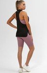 icyzone Workout Tank Tops for Women - Running Muscle Tank Sport Exercise Gym Yoga Tops Athletic Shirts(Pack of 3) (M, Black/Grey/Lavender)