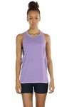 icyzone Workout Tank Tops for Women - Running Muscle Tank Sport Exercise Gym Yoga Tops Athletic Shirts(Pack of 3) (M, Black/Grey/Lavender)